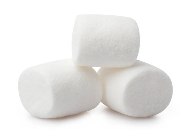 istock Heap of delicious marshmallows on white 1407399814
