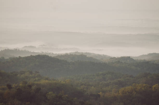 istock Landscape hills view at sunrise 1407402439