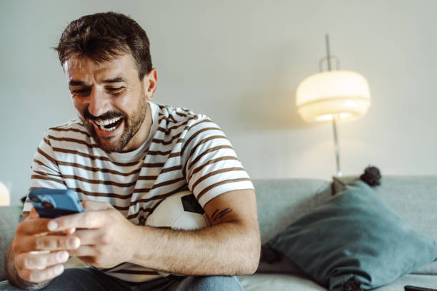 istock Online sports betting during championship 1407403349