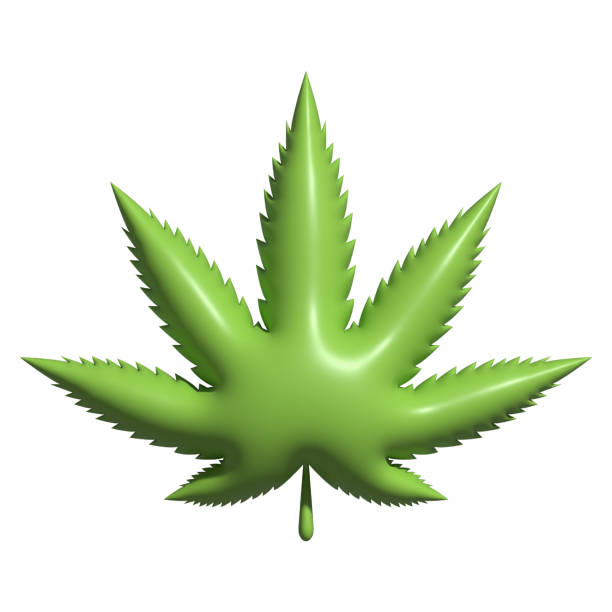 Marijuana icon Marijuana icon. Medical weed 3d rendering isolated on white background weeding stock illustrations