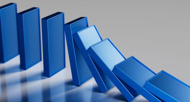 istock Leadership direction business dominos concept 1407411508