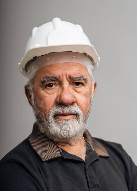 istock Portrait of senior engineer in studio 1407411782
