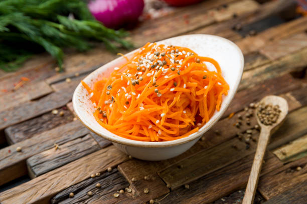 istock Korean carrot on bowl on wooden table 1407416684