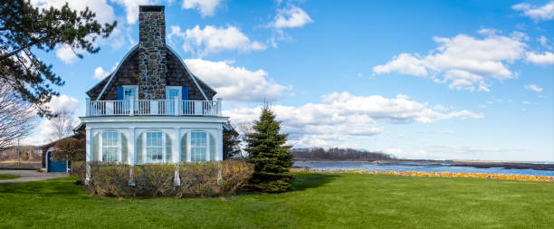 istock Beautiful house by the sea 1407420997