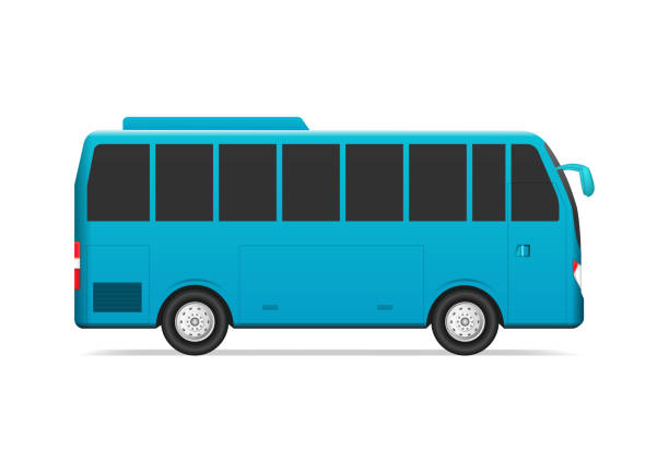 버스 측면 전망 - bus stock illustrations