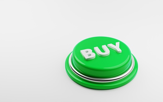 Green buy button concept isolated background