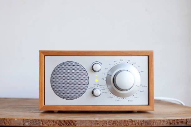 istock Speakers with radio placed indoors 1407437164