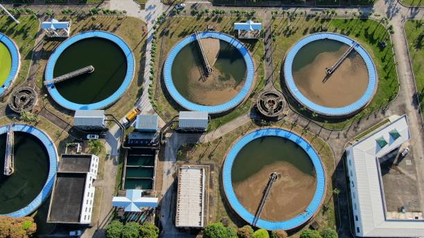 istock Environmental protection, industrial sewage purification plant 1407437407