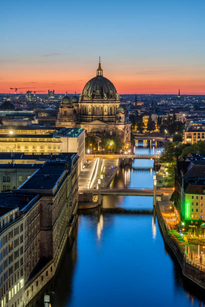 istock The river Spree in Berlin at night 1407441206
