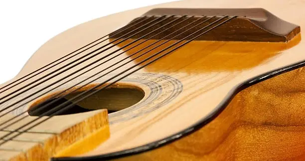 Body of a charango, South American stringed acoustic instrument with 10 strings