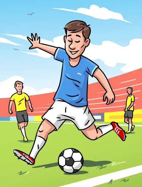 Vector illustration of Soccer Match