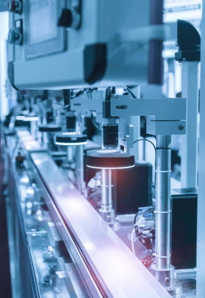 istock smart robot in manufacturing industry for industry 4.0 and technology concept. Robotic vision sensor camera system. 1407447447