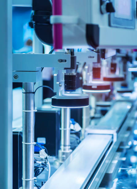 istock smart robot in manufacturing industry for industry 4.0 and technology concept. Robotic vision sensor camera system. 1407448194