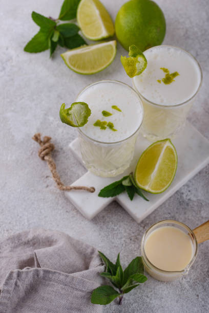 istock Brazilian white lemonade or limeade. 1407449699