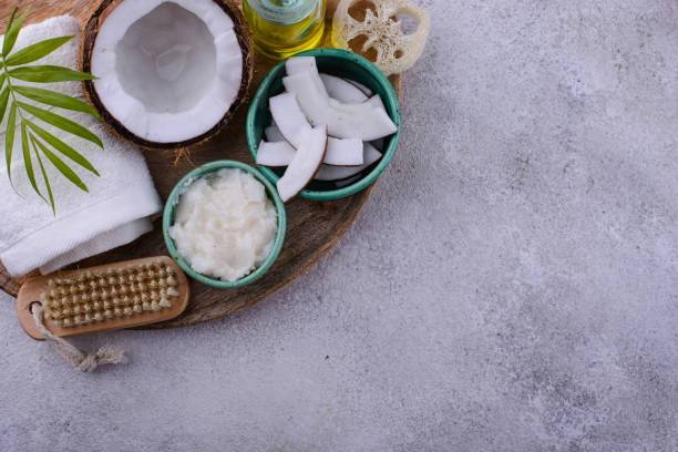 istock Fresh coconut butter. Natural cosmetic 1407449723