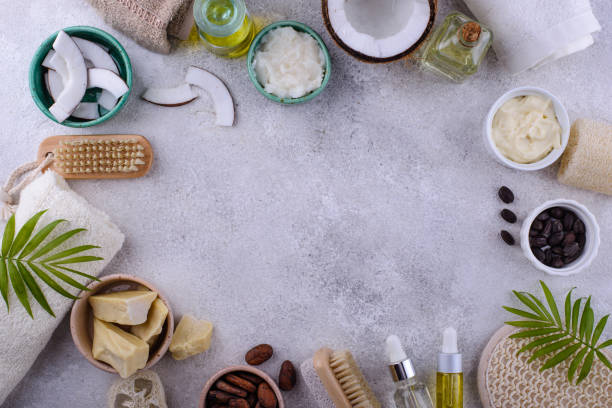 istock Natural butter from cocoa, jojoba and coconut 1407449725
