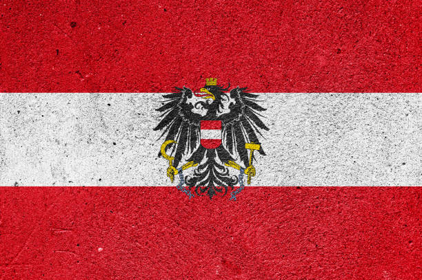 istock National flag of Austria on a plaster wall 1407451002