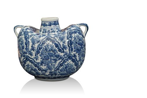 Ancient China Pattern of Blue-and-White Porcelain of the Yuan Dynasty
