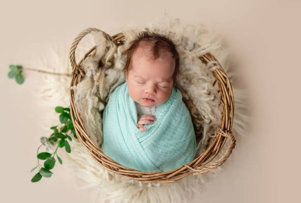 istock Adorable newborn yawning 1407452601