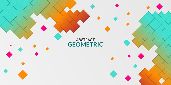 Abstract background with colorful gradient geometric shapes. It is suitable for posters, banners, websites, etc. Vector illustration