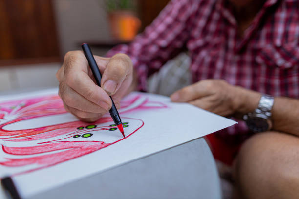 istock Watercolor drawing for art project on Cancer 1407463439