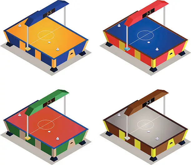 Vector illustration of Air Hockey arcade machine