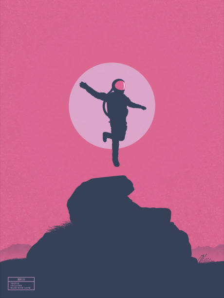 ilustraciones, imágenes clip art, dibujos animados e iconos de stock de astronauta volador - gravedad cero