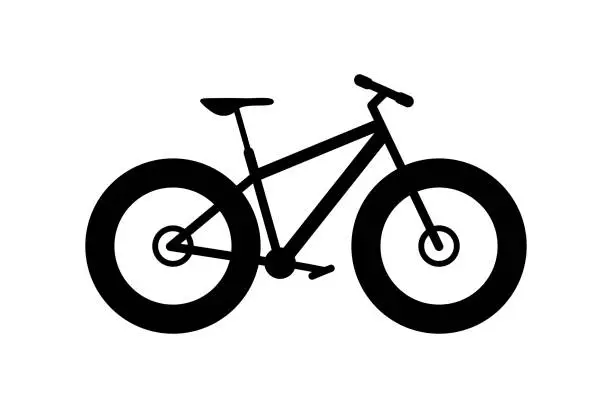 Vector illustration of Fatbike icon. Simple vector illustration of fat bike.
