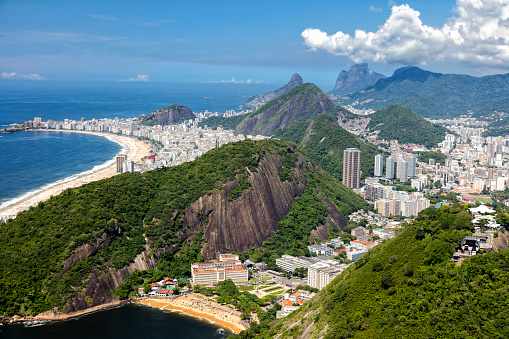 Rio de Janeiro viewed from above, Brazil.