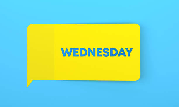 istock Wednesday Written Yellow Adhesive Note On Blue Background 1407469193
