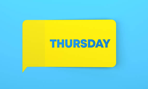istock Thursday Written Yellow Adhesive Note On Blue Background 1407469785