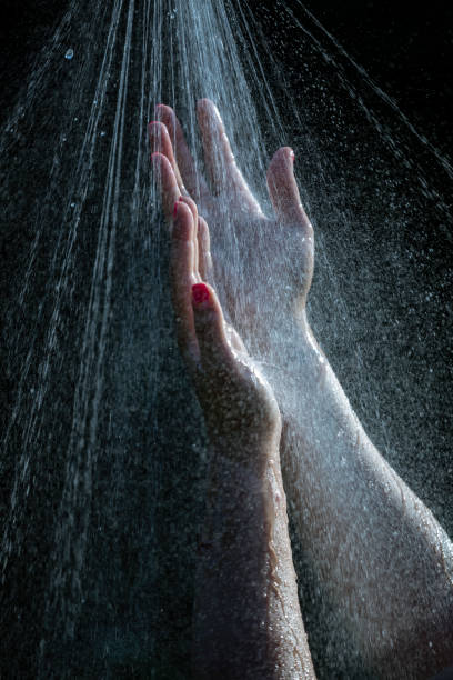 istock Woman showering outdoor 1407471472