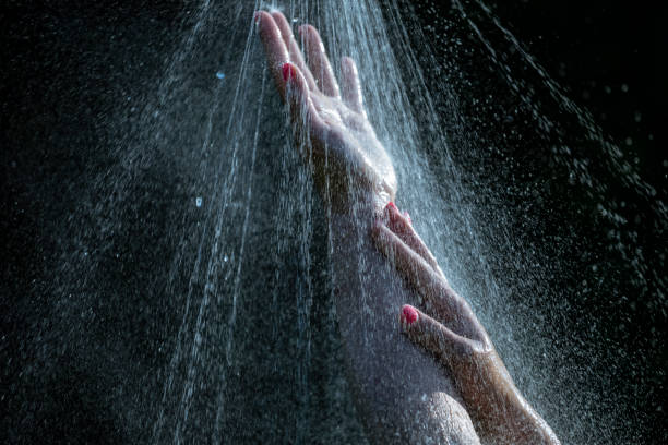 istock Woman showering outdoor 1407471537