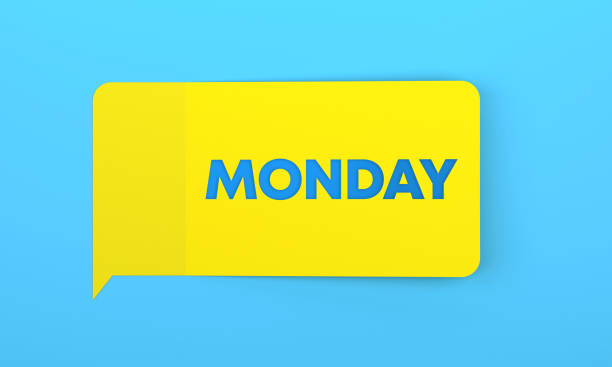istock Monday Written Yellow Adhesive Note On Blue Background 1407472565