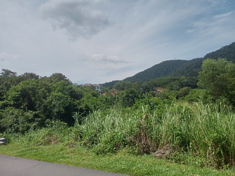 the mount of gunung lambak view in kluang, johor, malaysia