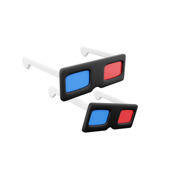3D render 3d glasses on white background illustration 3d glaases.