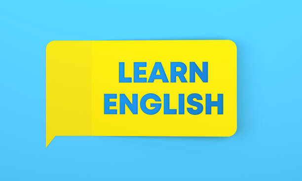 istock Learn English Written Yellow Adhesive Note On Blue Background 1407479298