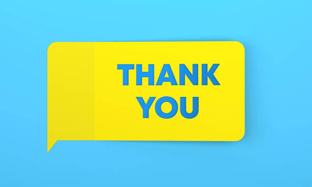 istock Thank You Written Yellow Adhesive Note On Blue Background 1407479747