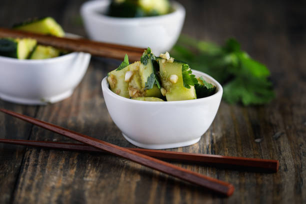 Chilled Pai Huang Gua Chinese Smashed Cucumber Salad