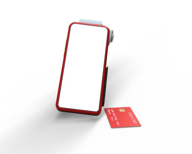 istock Mobile payment terminal mockup - stock illustration 1407488776