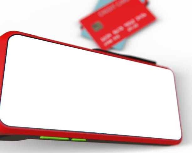 istock Mobile payment terminal mockup - stock illustration 1407488844