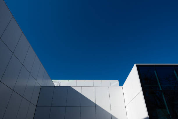 istock Details of a white modern public building. 1407495948