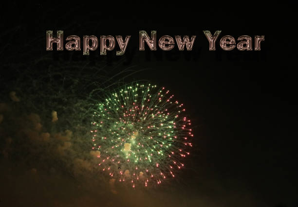 Fireworks New Year's Eve with rocket