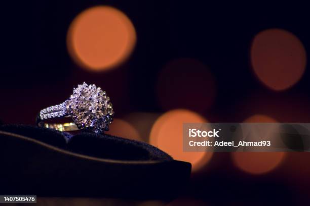 Diamond Wedding Ring Stock Photo - Download Image Now - Bouquet, Close-up, Color Image