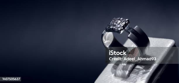 Diamond Wedding Ring Stock Photo - Download Image Now - No People, Ring - Jewelry, Wedding Dress