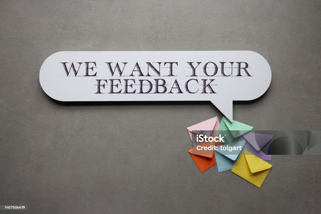 We want your feedback Feedback Stock Photo