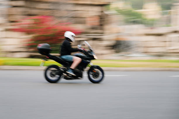 istock Motorbike in motion 1407525181