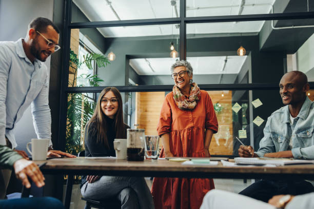 istock Modern entrepreneurs having a meeting in a creative office 1407528917