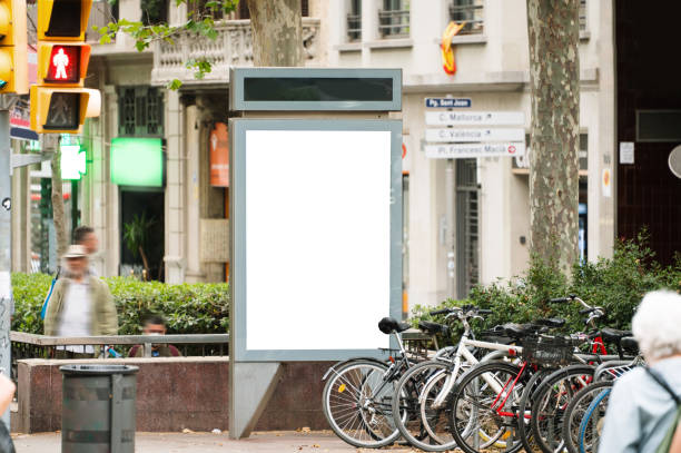istock Blank billboard in a city street 1407532220