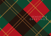 istock Winter Holiday Greeting Card with Stripes. 1407532248